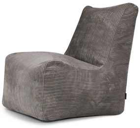 Puof a sacco grigio scuro con rivestimento in velluto a coste Seat Lounge – SLOWDOWN