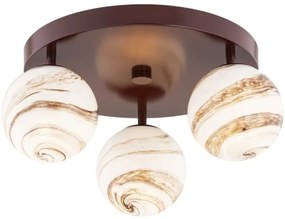 Argon 6292 - Plafoniera FABIO 3xE14/7W/230V alabastro marrone