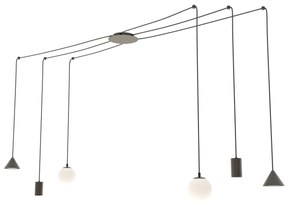Lampadario a sospensione FUJI 6 Black