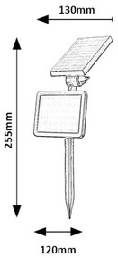 Rabalux 77011 - Riflettore LED solare con sensore KELNA LED/9,6W/3,7V IP44