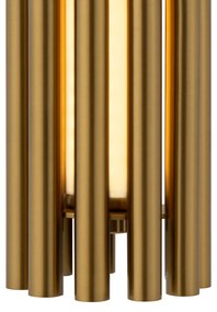 Sospensione Contemporanea Sonata Led Alluminio Ottone Diffusore In Vetro Oro