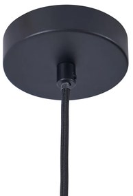 Lampada a Sospensione Moderna Nera con Interno Dorato - Loes