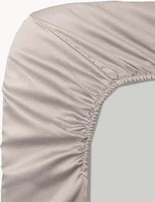 Lenzuolo con angoli boxspring in raso di cotone Ava, alt. 30 cm