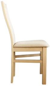 Sedia da pranzo ZOE rovere/crema