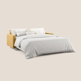 Megan divano letto matrimoniale in microfibra smacchiabile T11 giallo