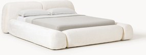 Letto imbottito in teddy bouclé Wolke