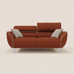 Michelangelo divano 2 e 3 posti con sedute allungabili e poggiatesta reclinabili - Bicolore in tessuto smacchiabile T23