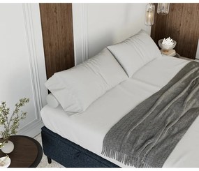 Letto matrimoniale imbottito blu scuro con contenitore 200x200 cm Tate - Maison de Rêve