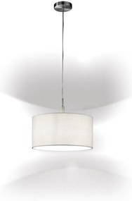 Sospensione Moderna Round Hotel Metallo Cromo 1 Luce E27 Ip20 D40