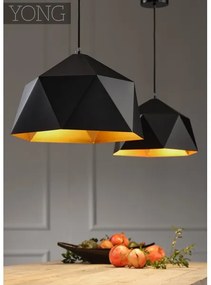 ONLI - Lampadario a sospensione con filo YONG 1xE27/22W/230V nero diametro 46 cm