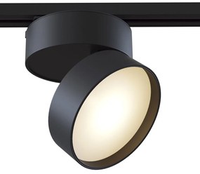 Faretto Per Binario Tondo Onda In Metallo 18W Nero 1 Luce Naturale