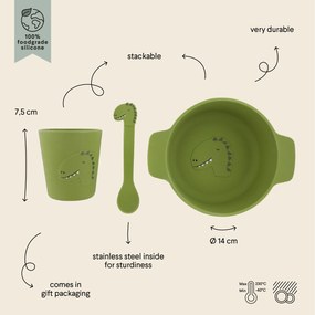 Set da tavola in silicone Mr. Dino
