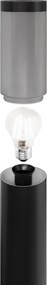 Paletto da Giardino Nero 100cm DarkLight Acciaio INOX base E27