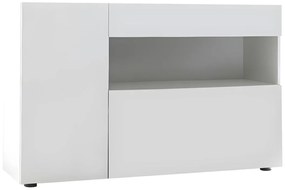 Credenza ALTAÏR - 2 ante e 1 cassetto - Bianco laccato