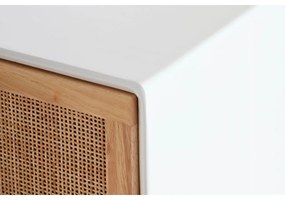 Cassettiera DKD Home Decor Bianco Rattan Legno di  paulownia 40 x 30 x 90 cm