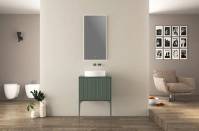 Mobile da bagno sospeso sotto lavabo L 60 x H 43 x P 46 cm verde opaco, 1 cassetto BADEN HAUS DOMINO