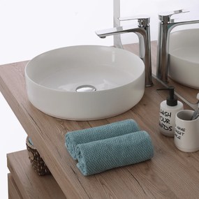 Lavabo D'Appoggio Diam.40 Cm Bianco Lucido