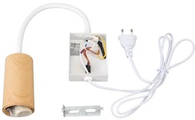 Brilagi - Lampada flessibile da muro SELE 1xGU10/30W/230V bianco/decorazioni in rovere