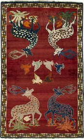 Gabbeh Tappeto persiano 190x120 Rosso (Iran) Annodato A Mano