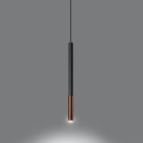 Lampadario su filo MOSAIC 1xG9/12W/230V nero/rame