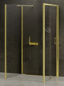New Trendy Prime Light Gold box doccia 120x100 cm rettangolare oro lucida/vetro trasparente K-1553