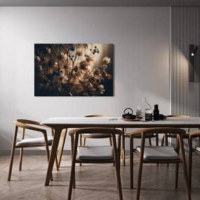 Quadro su tela – Fiori secchi in toni scuri