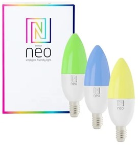 Immax NEO 07716CDO -SET 3xLED RGB Lampadina dimmerabile E14/6W/230V Wi-Fi Tuya+RC
