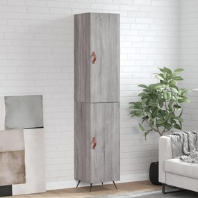 Credenza Grigio Sonoma 34,5x34x180 Cm İn Legno Multistrato /