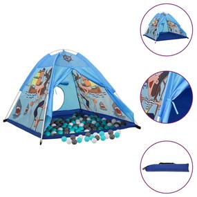 Tenda Da Gioco Per Bambini Blu Con 250 Palline 120x120x90 Cm /