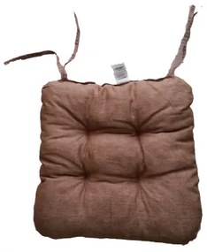 Cuscini coprisedia imbottiti MORBIDINO per sedie con lacci MARRONE Set 2 pz