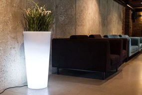 Vaso da fiori bianco HABANA con illuminazione