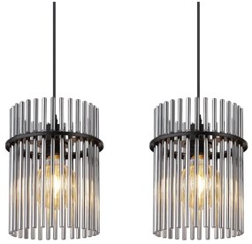 Globo 15698-3H - Lampadario a sospensione con filo GORLEY 3xE27/60W/230V nero