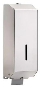 Dispenser per sapone 10x32 cm in acciaio inox - finitura argento