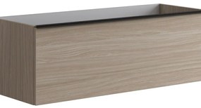 Mobile da bagno da fissare sotto lavabo L 120 x H 40 x P 45.5 cm olmo, 2 cassetti Pixel plain