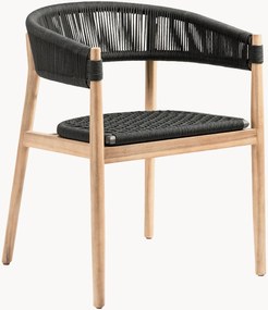 Sedia da giardino in legno di acacia con braccioli Miara