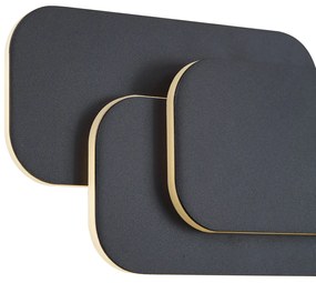 Lampada da parete moderna nera con LED dimmerabile a 3 livelli - Dias