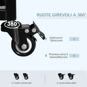 Box per Cani da Interno Esterno con Rotelle 92×62×75 cm...