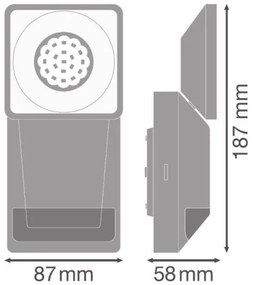 Ledvance - Applique da esterno a LED con sensore SPOT LED/8W/230V IP55 bianca