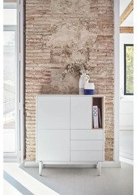Cassettiera color crema 100x120x40 cm Corvo – Teulat
