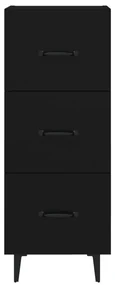 Credenza nero 34,5x34x90 cm in legno multistrato