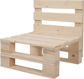Poltrona in pallet 60x61 cm legno abete rustico per giardino bar o taverna