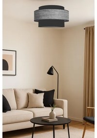 Plafoniera GRACE 1xE27/60W/230V diametro 40 cm nero/grigio