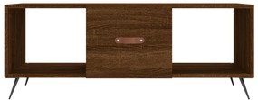 Tavolino Salotto Rovere Marrone 102x50x40 cm Legno Multistrato