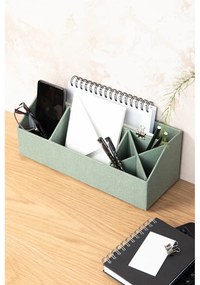 Organizer verde in cartone per cancelleria Elisa Canvas Paper Laminate – Bigso