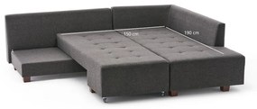 Divano angolare grigio scuro (angolo destro) Manama - Balcab Home