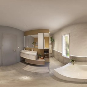 Pensile bagno Neo bianco SENSEA, 1 anta apertura da sinistra P 35 x L 30 x H 90 cm