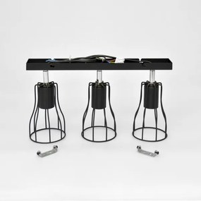 LED Faretto TUBE II 3xE27/15W/230V nero