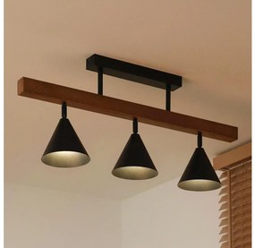 Duolla - Plafoniera IRONLINE 3xG9/3W/230V pino rovere/nero