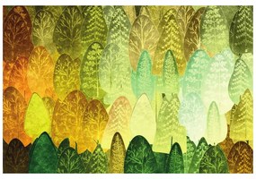 Carta da parati – Alberi asimmetrici verdi