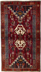 Shiraz Tappeto 110 x 190 Rosso (Iran) Annodato A Mano